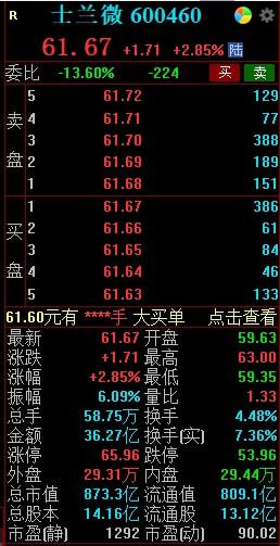 集成电路等产品销量大幅增长 士兰微第三季度净利暴增20倍